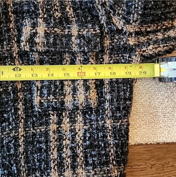 Sweet Rain Contemporary Plaid Tweed Sherpa Collared Jacket Women's Size L - Picture 9 of 14